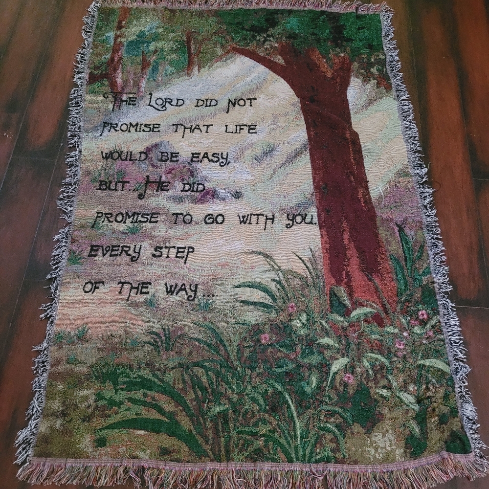 🫱 Spiritual Religious Uplifting Motivational Quote Throw Blanket